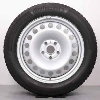 VW Caddy SK 17 Zoll Winterräder Original Stahlfelgen Reifen 215/55R17 98H XL DOT21 2x6-6,5mm / 2x 7mm RDK Satz - Bild 2