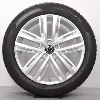 Winterräder 19 Zoll VW Tiguan II & Allspace Original Felgen 5NA601025N Winterreifen 5-5,5 & 5,5-6mm 235/50R19 103H XL AO Pirelli Sottozero Serie II Auckland silber RDK - Bild 3