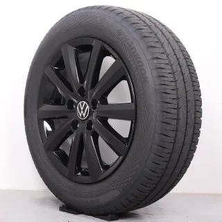 Sommerräder 17 Zoll VW T5 T6 T6.1 Original Felgen Merano schwarz glanz 7E0071497A Sommerreifen 215/60R17 109/107T Hankook RA58 Vantra Transit 7x17ET56 5x120 NEU - Bild 6