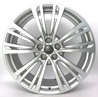 1x Alufelge 20 Zoll Audi A8 S8 4N D5 Original Einzelfelge Ersatzfelge 10-Parallelspeichen-Design 4N0601025Q Silber 9x20ET40 5x112 66,6mm - Bild 1