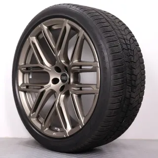 Winterräder 23Zoll Audi Q8 SQ8 RSQ8 4M Original Felgen 4M8601025BK Winterreifen DOT23 6,5-7mm 295/35R23 108W XL AO Hankook Winter i*cept evo 2 6-Y-Doppelspeichen RS Neodymgold matt - Bild 6