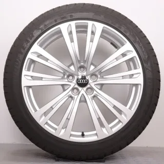 Winterräder 20 Zoll Audi A8 S8 4N D5 Original Felgen 4N0601025Q Winterreifen 7mm & 7,5mm DOT22&24 265/40R20 104V XL AO Goodyear Ultragrip Performance GEN-1 Silber 9x20ET40 - Bild 4