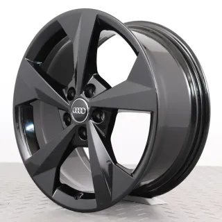Alufelgen 18 Zoll Audi A3 S3 8Y Original Felgen Felgensatz 5-Arm-Dynamik-Design 8Y0601025J schwarz 8x18ET46 5x112 57,1mm - Bild 3