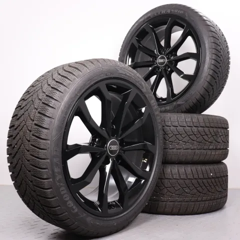 Background image for Winterräder 18 Zoll Audi A4 S4 8W B9 Original Felgen schwarz glanz 8W0601025H Winterreifen volles Profil DOT23&24 245/40R18 97V XL AO Goodyear Ultragrip Performance GEN-1 8x18ET40