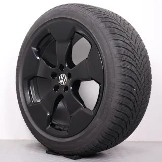 Winterräder 20 Zoll VW ID. Buzz Original Felgen 1T3601025AB & 1T3601025AC Winterreifen DOT24 5-5,5mm & 4,5-5mm 235/50R20 & 265/45R20 Alufelgen Stockton schwarz 8,5x20ET40 & 10x20ET - Bild 6