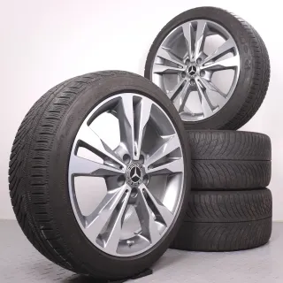 Winterräder 18 Zoll Mercedes C-Klasse W205 S205 C205 A205 Original Felgen A2054012802 & A2054012902 Reifen Michelin 4,5-5 225/45R18 & 245/40R18 RDK - Bild 1