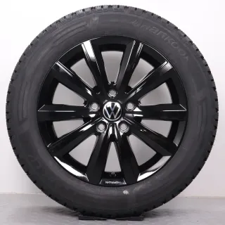 Winterräder 17 Zoll VW T5 T6 T6.1 Original Felgen Merano schwarz glanz 7E0071497 Winterreifen 215/60R17 109/107T Hankook RW12 i*cept LV 7x17ET55 5x120 NEU - Bild 5