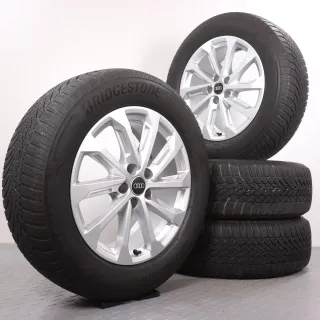 Winterräder 18 Zoll Audi Q5 GU Original Felgen 8MA601025Q Winterreifen DOT25 5 & 6mm 235/60R18 107H XL R0 Bridgestone Blizzak LM-005 10-Speichen silber 7x18ET34 - Bild 1