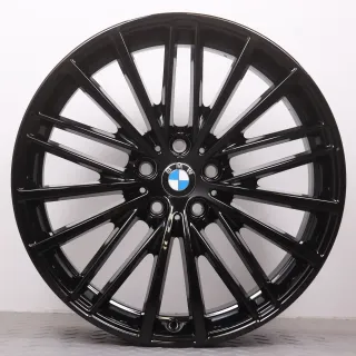 Alufelgen 19 Zoll BMW 5er G30 G31 Original Felgen Felgensatz Styling 635 V-Speiche schwarz glänzend 8x19ET30 & 9x19ET44 5x112 66,6mm NEU DEMO - Bild 3