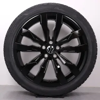 Sommerräder 20 Zoll VW Tiguan II & Allspace Original Felgen Suzuka 5NA601025G Sommerreifen 255/40R20 101Y XL Hankook Ventus S1 EVO3 8,5x20ET38 schwarz glänzend - Bild 2