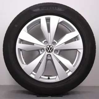 Winterräder 19 Zoll VW ID.4 & ID.5 Original Felgen Loen 11A071499 Winterreifen DOT23 5mm & 4,5-5mm 235/55R19 & 255/50R19 Pirelli Scorpion Winter silber 5x112 - Bild 5