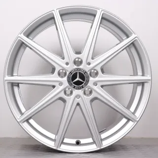 Alufelgen 18 Zoll Mercedes-Benz CLA EQ C174 & Shooting Brake X174 Original Felgen Felgensatz 10-Speichen A1784010000 & A1784010100 silber 7,5x18ET48,4 & 9x18ET67 5x112 66,6mm - Bild 7