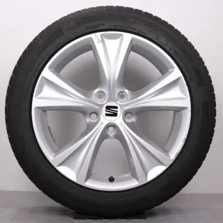 Ganzjahresräder 17 Zoll Seat / Cupra Leon KL Original Felgen 5FA601025C Ganzjahresreifen DOT24 6-6,5mm 225/45R17 94V XL Nexen N´Blue 4 Season silber 7,5x17ET46 5x112 Alufelgen - Bild 4