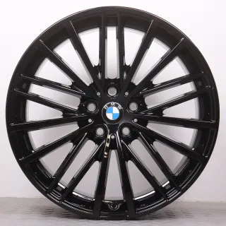 Alufelgen 19 Zoll BMW 5er G30 G31 Original Felgen Felgensatz Styling 635 V-Speiche schwarz glänzend 8x19ET30 & 9x19ET44 5x112 66,6mm NEU DEMO - Bild 6