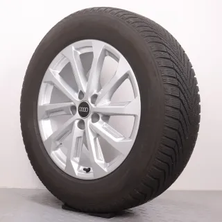 Winterräder 18 Zoll Audi Q5 GU Original Felgen 8MA601025Q Winterreifen DOT24 2x 5mm / 2x 6-6,5mm 235/60R18 107H XL R0 Pirelli Scorpion Winter 2 10-Speichen silber 7x18ET34 5x112 - Bild 6