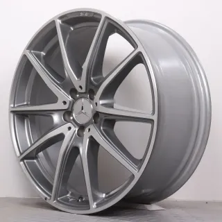 Alufelgen 20 Zoll Mercedes-Benz S-Klasse W222 Original Felgen Felgensatz AMG 10-Speichen A2224014000 & A2224014100 7x21 titangrau 8,5x20ET38 & 9,5x20ET38 5x112 66,6mm - Bild 4