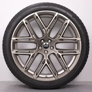 Winterräder 23Zoll Audi Q8 SQ8 RSQ8 4M Original Felgen 4M8601025BK Winterreifen DOT23 6,5-7mm 295/35R23 108W XL AO Hankook Winter i*cept evo 2 6-Y-Doppelspeichen RS Neodymgold matt - Bild 2
