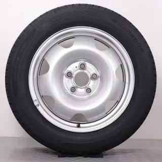 Sommerräder 17 Zoll VW T5 T6 T6.1 Original Felgen 7J5601027 Sommerreifen 215/60R17C 109/107T Hankook RA58 Vantra Transit Stahlfelge silber 7x17ET56 5x120 Stahlfelgen NEU - Bild 4