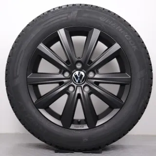 Winterräder 17 Zoll VW T5 T6 T6.1 Original Felgen Merano schwarz matt 7E0071497 Winterreifen 215/60R17 109/107T Hankook RW12 i*cept LV 7x17ET55 5x120 NEU - Bild 4