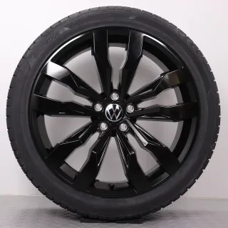 Sommerräder 20 Zoll VW Tiguan II & Allspace Original Felgen Suzuka 5NA601025G Sommerreifen 255/40R20 101Y XL Hankook Ventus S1 EVO3 8,5x20ET38 schwarz glänzend - Bild 5