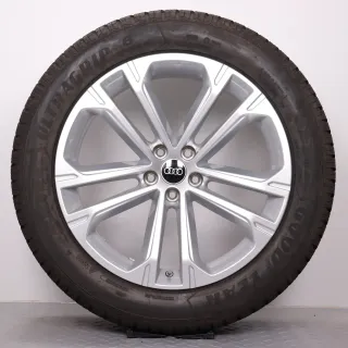 Winterräder 20 Zoll Audi Q7 SQ7 4M Original Felgen 4M0601025DT Winterreifen DOT24 8mm 285/45R20 112V XL AO Goodyear Ultra Grip 8 Performance SUV silber 9x20ET28 RDK - Bild 3