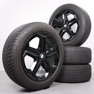 Winterräder 18 Zoll BMW X1 iX1 U11 & X2 iX2 U10 Original Felgen schwarz 6898039 Styling 865 Winterreifen 5mm DOT22 225/55R18 102H XL * Bridgestone Blizzak LM005 - Bild 1