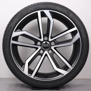 Sommerräder 19 Zoll Audi A4 S4 8W B9 Original Felgen Sidus 8W0071499 Sommerreifen Hankook Ventus S1 EVO2 245/35R19 93Y XL RO1 5-Arm-Sidus-Design schwarz glanzgedreht NEU - Bild 2