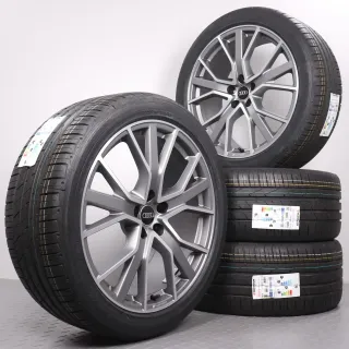 Sommerräder 20 Zoll Audi Q3 & RSQ3 F3 Original Felgen 83A601025BA 5-Y-Speichen-Stern-Design AUDI SPORT Titanoptik Sommerreifen Hankook Ventus S1 EVO2 SUV 255/40R20 101Y XL AO NEU - Bild 1