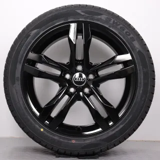 Winterräder 18 Zoll Audi A4 8W B9 Allroad Original Felgen 8W9601025B Winterreifen 245/45R18 100V XL Goodride SW608 5 Paralellspeichen Design Schwarz 7,5x18ET29 - Bild 5
