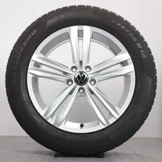 Winterräder 18 Zoll VW Tiguan II & Allspace Original Felgen Sebring 5NA601025M Winterreifen 235/55R18 104H XL AO Pirelli Sottozero Winter 210 Serie 2 5mm - Bild 2
