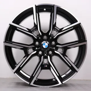 Alufelgen 19 Zoll BMW i4 G26 & 4er Gran Coupe G26 Original Felgen Felgensatz Styling 859M Y-Speiche 8747304 & 8747305 schwarz glanzgedreht 8,5x19ET35 & 9x19ET42 NEU AUFBEREITET - Bild 2