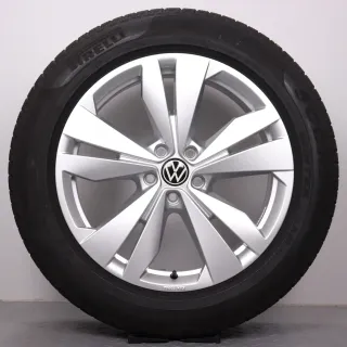Winterräder 19 Zoll VW ID.4 & ID.5 Original Felgen Loen 11A071499 Winterreifen DOT23 5mm & 4,5-5mm 235/55R19 & 255/50R19 Pirelli Scorpion Winter silber 5x112 - Bild 7