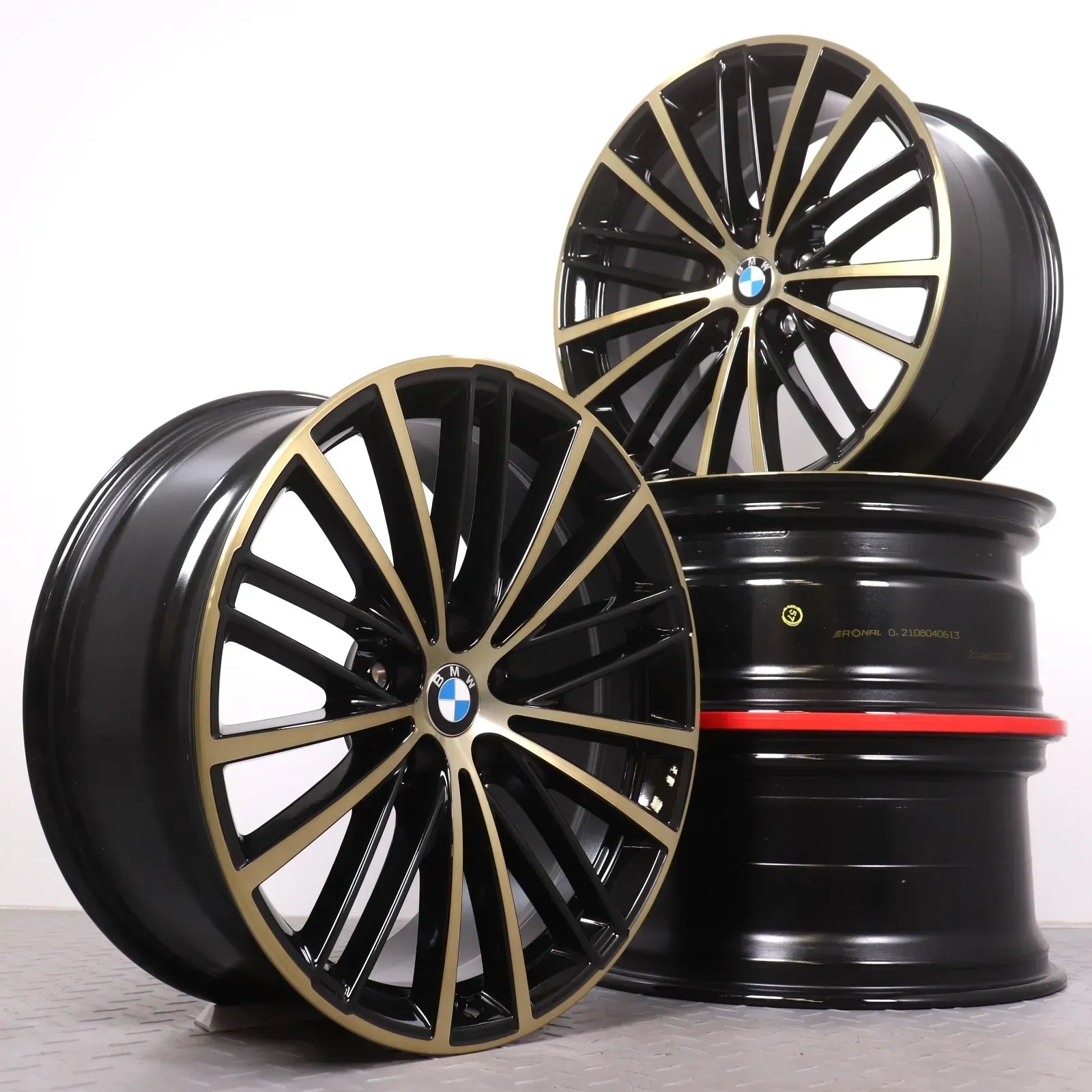 Alufelgen 19 Zoll BMW 5er G30 G31 Original Felgen Felgensatz Styling 635 V-Speiche night gold 8x19ET30 & 9x19ET44 5x112 66,6mm NEU DEMO - Bild 1