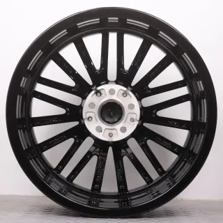 Alufelgen 19 Zoll BMW 5er G30 G31 Original Felgen Felgensatz Styling 635 V-Speiche schwarz glänzend 8x19ET30 & 9x19ET44 5x112 66,6mm NEU DEMO - Bild 5
