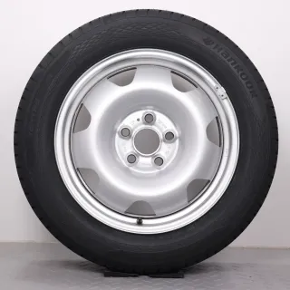 Sommerräder 17 Zoll VW T5 T6 T6.1 Original Felgen 7J5601027 Sommerreifen 215/60R17C 109/107T Hankook RA58 Vantra Transit Stahlfelge silber 7x17ET56 5x120 Stahlfelgen NEU - Bild 3