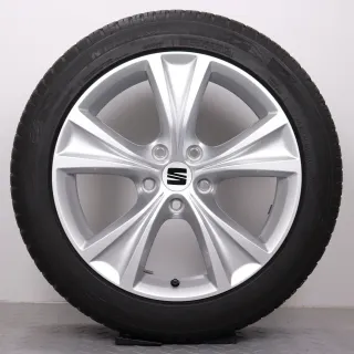 Ganzjahresräder 17 Zoll Seat / Cupra Leon KL Original Felgen 5FA601025C Ganzjahresreifen DOT24 6-6,5mm 225/45R17 94V XL Nexen N´Blue 4 Season silber 7,5x17ET46 5x112 Alufelgen - Bild 6