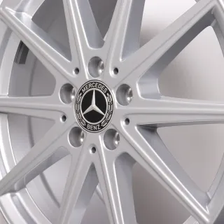 Alufelgen 18 Zoll Mercedes-Benz CLA EQ C174 & Shooting Brake X174 Original Felgen Felgensatz 10-Speichen A1784010000 & A1784010100 silber 7,5x18ET48,4 & 9x18ET67 5x112 66,6mm - Bild 9