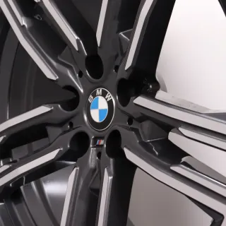 Alufelgen 19 Zoll BMW 8er G14 G15 G16 Original Felgen Felgensatz Styling 727M Doppelspeiche 8090019 & 8090020 orbitgrey glanzgedreht 8x19ET26 & 9x19ET415x112 66,6mm - Bild 9