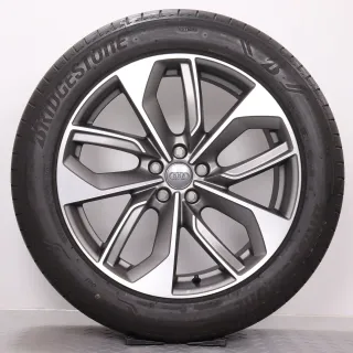 Sommerräder 20 Zoll Audi e-tron GE & Q8 etron Original Felgen 4KE601025 Sommerreifen 255/50R20 109H XL AO Bridgestone Alenza 001 5-Doppelspeichen-Edge-Design Titanoptik AUDI SPORT - Bild 3