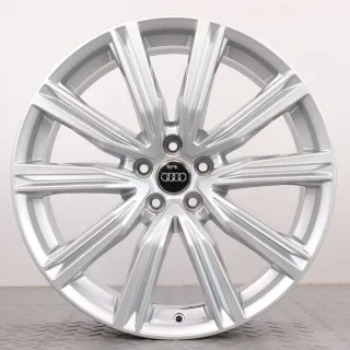 Alufelgen 20 Zoll Audi Q8 4M Original Felgen Felgensatz 5-V-Speichen-Design 4M8601025T silber 8,5x20ET20 5x112 66,6mm - Bild 3