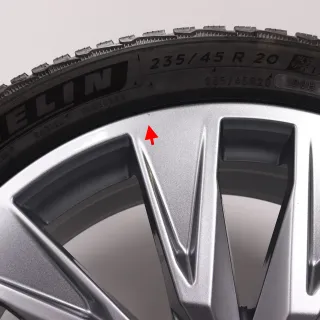 Winterräder 20 Zoll Audi A6 e-tron GH Original Felgen 85E601025AR & AS Winterreifen DOT24&25 6,5-7mm 235/45R20 & 265/40R20 XL AO MIchelin Pilot Alpin 5 5-Doppelspeichen platingrau - Bild 5