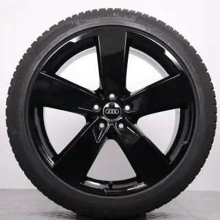 Winterräder 20 Zoll Audi A6 S6 4K C8 Original Felgen schwarz glanz 4K0601025K Winterreifen 8mm DOT22 255/40R20 101W XL AO Continental Winter Contact TS 850 P - Bild 4