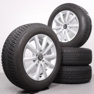 Winterräder 16 Zoll VW Passat 3G B8 Original Felgen 3G0071496B Winterreifen 215/60R16 95H Dunlop Winter Sport 5 Merano silber 6,5x16ET42 5x112 Alufelgen Winterradsatz - Bild 1