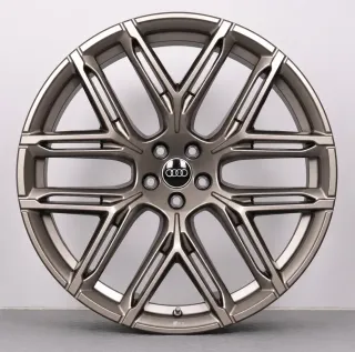 Alufelgen 23 Zoll Audi Q8 SQ8 RSQ8 Original Felgen Felgensatz 6-Y-Doppelspeichen RS 4M8601025BK Neodymgold matt 10,5x23ET18 5x112 66,6mm NEUWERTIG - Bild 3