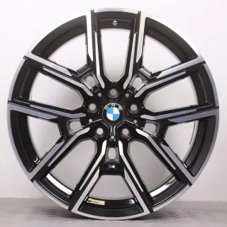 Alufelgen 19 Zoll BMW i4 G26 & 4er Gran Coupe G26 Original Felgen Felgensatz Styling 859M Y-Speiche 8747304 & 8747305 schwarz glanzgedreht 8,5x19ET35 & 9x19ET42 - Bild 4