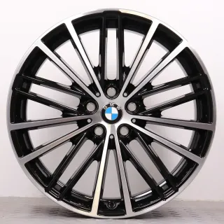 Alufelgen 19 Zoll BMW 5er G30 G31 Original Felgen Felgensatz Styling 635 V-Speiche schwarz glanzgedreht 8x19ET30 & 9x19ET44 5x112 66,6mm NEU DEMO - Bild 3