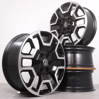 Alufelgen 20 Zoll VW Amarok T1 Original Felgen Felgensatz Bendigo 2HJ601025K schwarz glanzgedreht 8x20ET55 6x139,7 93,1mm Neu DEMO N1XC-1007-C1B - Bild 1