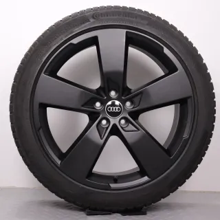 Winterräder 20 Zoll Audi A6 S6 4K C8 Original Felgen schwarz matt 4K0601025K Winterreifen 8-8,5mm DOT23 255/40R20 101W XL AO Continental Winter Contact TS 850 P 5-Arm Design - Bild 4