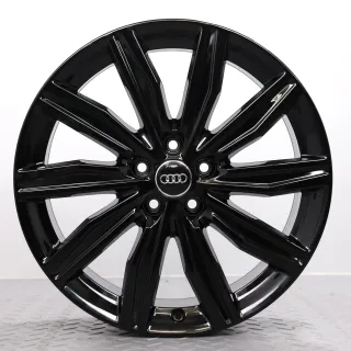 Alufelgen 19 Zoll Audi A6 S6 4K Original Felgen Felgensatz 10-Speichen Dynamik Design 4K0601025M schwarz glanz 8x19ET39 5x112 66,6 NEU pulverbeschichtet - Bild 2