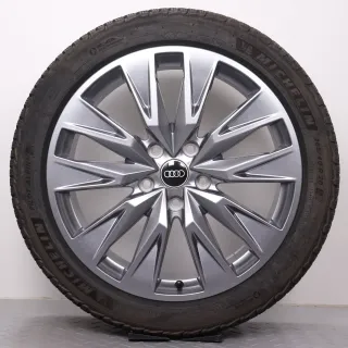 Winterräder 20 Zoll Audi A6 e-tron GH Original Felgen 85E601025AR & AS Winterreifen DOT24&25 6,5-7mm 235/45R20 & 265/40R20 XL AO MIchelin Pilot Alpin 5 5-Doppelspeichen platingrau - Bild 6